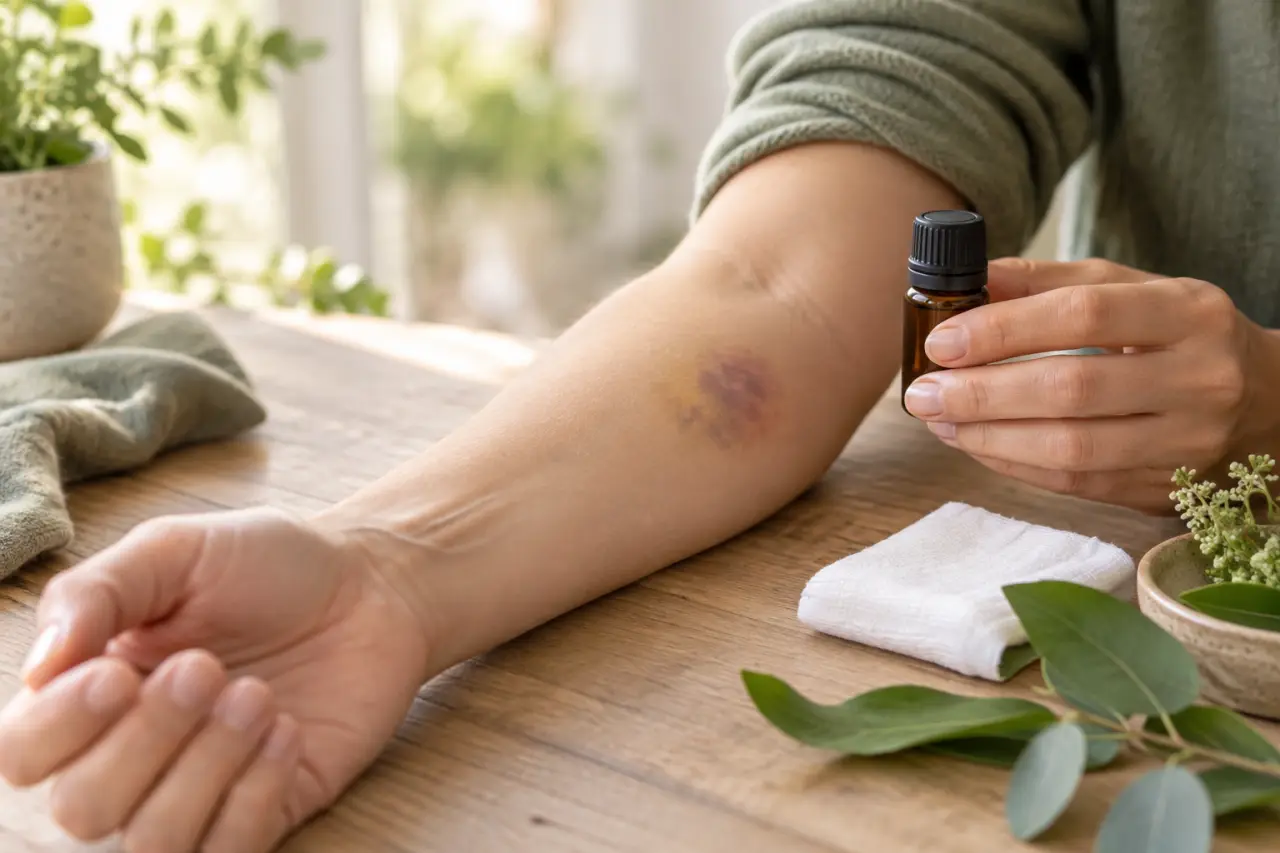 Hématome et huiles essentielles : soulager un bleu sans négliger les risques